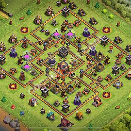 Top Anti 2 Etoiles Base HDV 10 + Lien (Link), Ligue des légendes 2025 - Hôtel de Ville 10 Défense Base Copier - #181