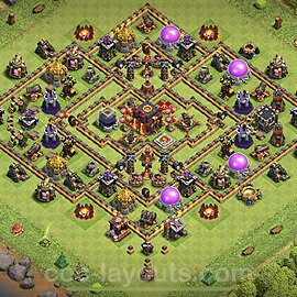 Anti Everything TH10 Base Plan with Link, Hybrid, Copy Town Hall 10 Design 2022, #184