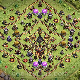 Anti Everything TH10 Base Plan with Link, Hybrid, Copy Town Hall 10 Design 2023, #191