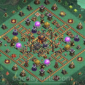 Anti Everything TH10 Base Plan with Link, Hybrid, Copy Town Hall 10 Design 2023, #201