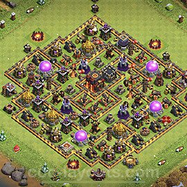 Top TH10 Unbeatable Anti Loot Base Plan with Link, Anti Everything, Copy Town Hall 10 Base Design, #218