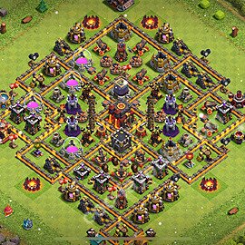 Défense Base HDV 10 + Lien (Link), Ligue des légendes 2025 - Hôtel de Ville 10 Base Copier - #224