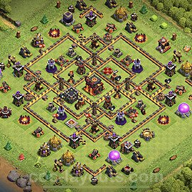 Top TH10 Unbeatable Anti Loot Base Plan with Link, Anti Everything, Copy Town Hall 10 Base Design 2023, #231