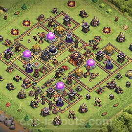 Anti GoWiWi / GoWiPe TH10 Base Plan with Link, Anti 3 Stars, Copy Town Hall 10 Design 2023, #233