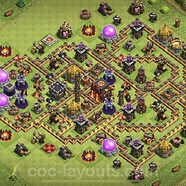 Anti Everything TH10 Base Plan with Link, Copy Town Hall 10 Design 2023, #244