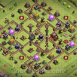 Full Upgrade TH10 Base Plan with Link, Anti Everything, Copy Town Hall 10 Max Levels Design 2023, #252