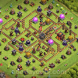 Anti P.E.K.K.A / Golem TH10 Base Plan with Link, Copy Town Hall 10 Design 2023, #265