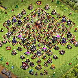 Full Upgrade TH10 Base Plan with Link, Anti 3 Stars, Copy Town Hall 10 Max Levels Design 2025, #268