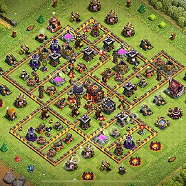 Anti Dragon TH10 Base Plan with Link, Anti 3 Stars, Copy Town Hall 10 Anti Air Design 2025, #271
