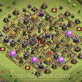 Anti Everything TH10 Base Plan with Link, Hybrid, Copy Town Hall 10 Design, #67