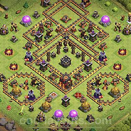 Full Upgrade TH10 Base Plan with Link, Anti 3 Stars, Anti Everything, Copy Town Hall 10 Max Levels Design, #73