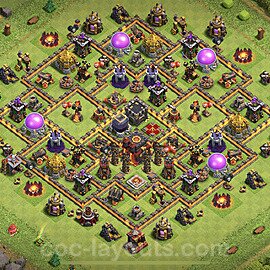 TH10 Trophy Base Plan with Link, Anti Everything, Copy Town Hall 10 Base Design 2023, #82