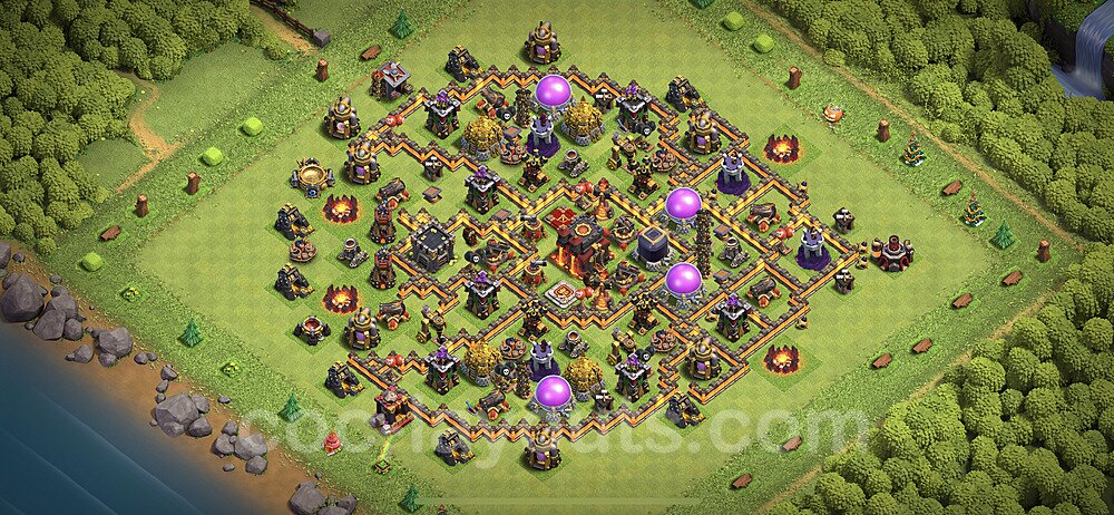 Full Upgrade TH10 Base Plan with Link, Anti Everything, Copy Town Hall 10 Max Levels Design 2023, #232