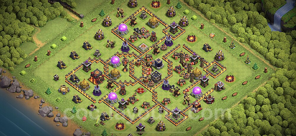 Full Upgrade TH10 Base Plan with Link, Anti 3 Stars, Copy Town Hall 10 Max Levels Design 2023, #262