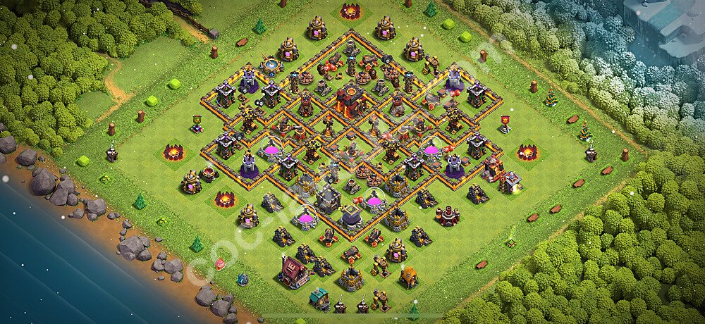 Layout de Defesa CV10 com link, Anti 3 Estrelas 2025 - Centro de Vila 10, #268