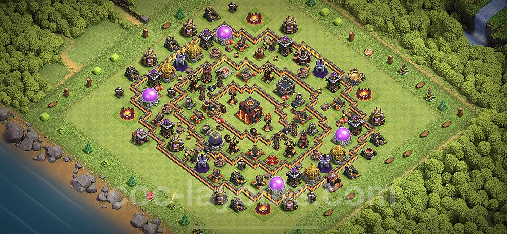 Anti Everything TH10 Base Plan with Link, Copy Town Hall 10 Design 2020, #72