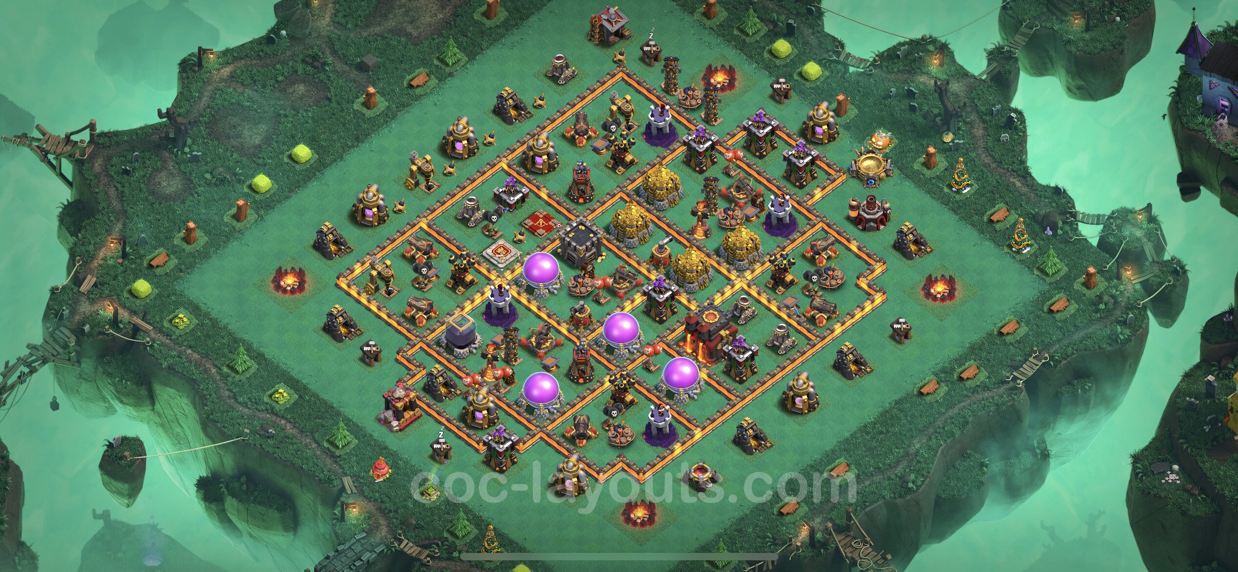 Farming Base TH10 with Link - Clash of Clans 2022 - Town Hall Level 10