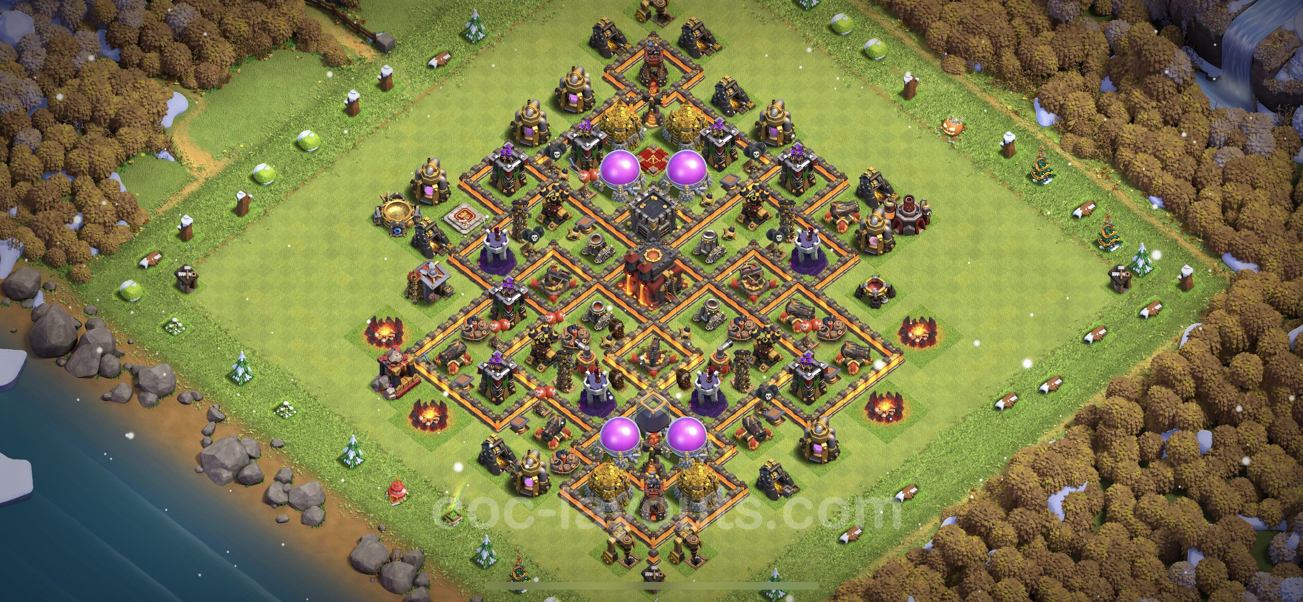 Clash of clan base hdv 10