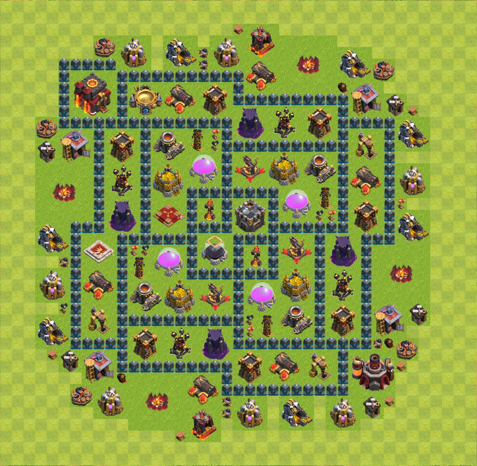 Farming Base TH10 - plan / layout / design - Clash of Clans - (#22) .