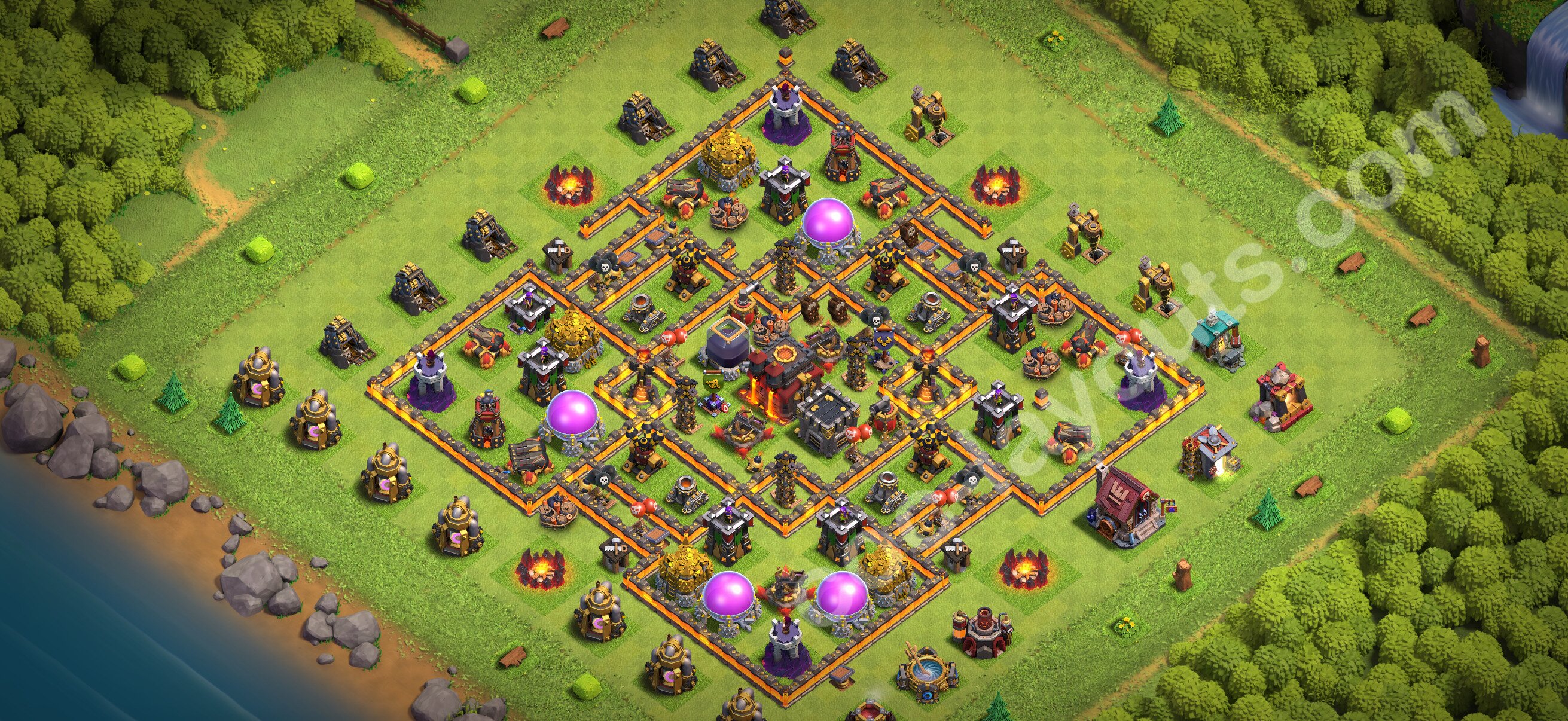 TH10 Farming Base #176 – TH10 layout preview