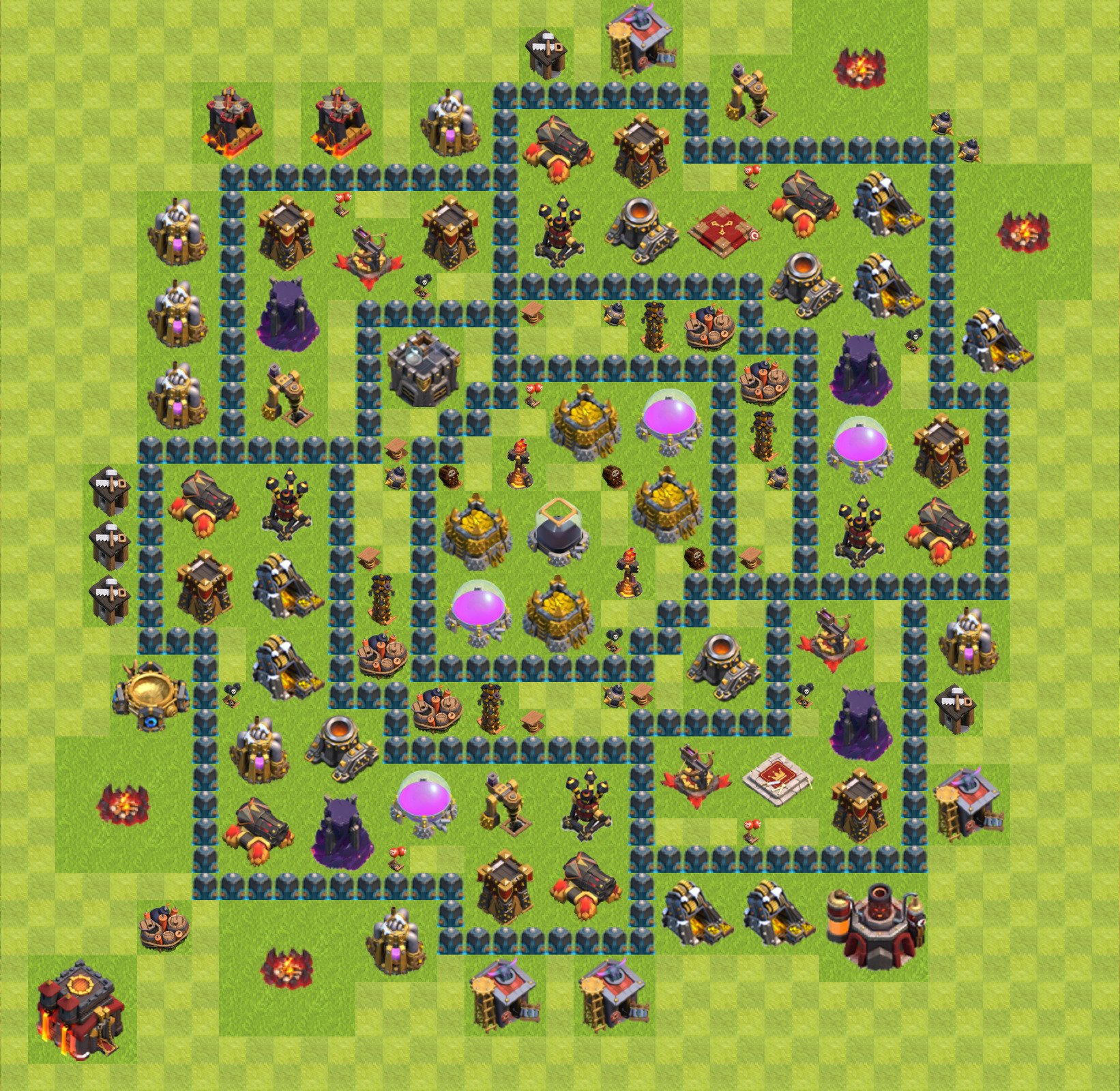 Farming Base TH10 - plan / layout / design - Clash of Clans - (#26) .