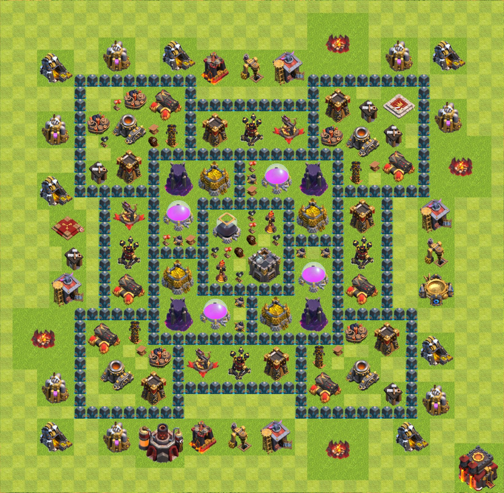 Farming Base TH10 - plan / layout / design - Clash of Clans - (#4) .
