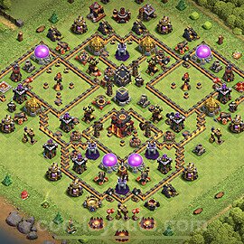 Base plan TH10 (design / layout) with Link, Hybrid, Anti Everything for Farming, #132