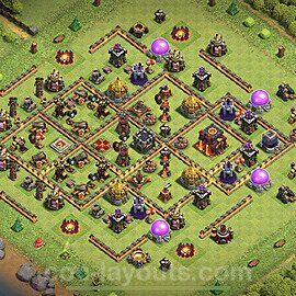 Base plan TH10 Max Levels with Link for Farming, #135