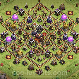 Base plan TH10 (design / layout) with Link, Hybrid, Anti 3 Stars for Farming, #138