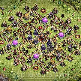 Base plan TH10 Max Levels with Link, Anti 3 Stars, Anti Everything for Farming, #140