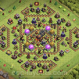 Base plan TH10 Max Levels with Link, Anti 3 Stars, Anti Everything for Farming 2023, #141