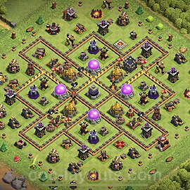 Base plan TH10 Max Levels with Link for Farming 2023, #146