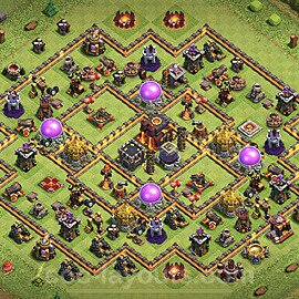 Base plan TH10 Max Levels with Link, Anti 3 Stars, Anti Air / Dragon for Farming 2023, #147