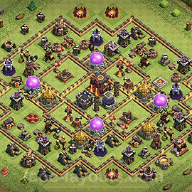 Diseño de aldea para farming - Copiar, Anti 3 Estrellas, Anti Aire / Dragón Ayuntamiento 10 al Maximo - Full COC TH10 Perfecta Distribucion 2023 + Enlace - #147