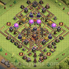 Base plan TH10 (design / layout) with Link, Anti Everything for Farming 2021, #152