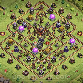 Die Max Base für Farm RH10 + Link, Anti Alles, Hybrid 2023 - COC Rathaus 10 - #155