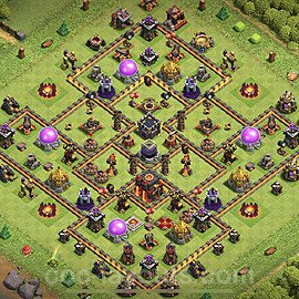 Base plan TH10 (design / layout) with Link, Anti 3 Stars, Hybrid for Farming 2021, #162