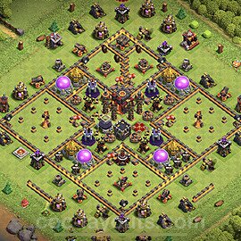 Base plan TH10 (design / layout) with Link, Anti 3 Stars for Farming 2022, #169