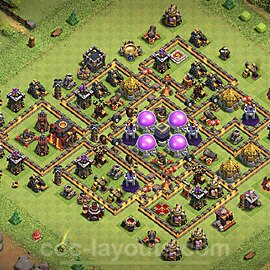 Municipio livello 10 Base + Link, Anti tutto - Miglior Disposizione villaggio per Farming COC 2023 TH10 - #174