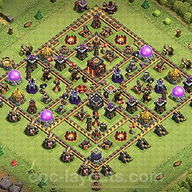 Base plan TH10 (design / layout) with Link, Anti Air / Dragon for Farming 2022, #177