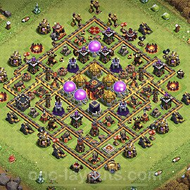 Base plan TH10 (design / layout) with Link, Anti Everything for Farming, #189