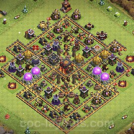 Base plan TH10 (design / layout) with Link, Anti Everything for Farming, #192
