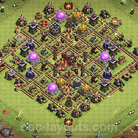 Base plan TH10 (design / layout) with Link, Anti 3 Stars, Anti Everything for Farming 2023, #197