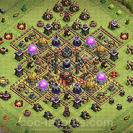 Base plan TH10 (design / layout) with Link, Anti 3 Stars for Farming 2023, #209