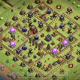 Base plan TH10 Max Levels with Link, Anti 3 Stars for Farming 2023, #210