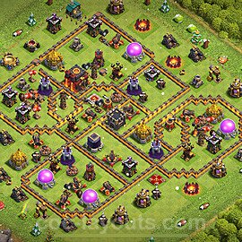Base plan TH10 (design / layout) with Link, Anti 3 Stars, Anti Everything for Farming 2023, #214