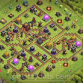 Diseño de aldea para farming Ayuntamiento 10 Copiar, Anti 3 Estrellas, Anti Todo - COC TH10 Perfecta Distribucion 2023 + Enlace - #214