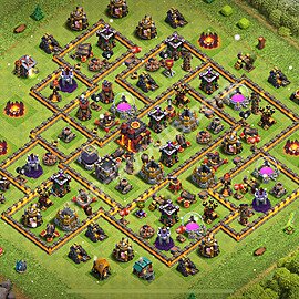 Diseño de aldea para farming Ayuntamiento 10 Copiar, Anti 3 Estrellas, Anti Todo - COC TH10 Perfecta Distribucion 2025 + Enlace - #222