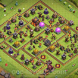 Gute Base für Farm RH10 + Link, Anti 3 Sterne, Anti Alles 2024 - COC Rathaus 10 - #224