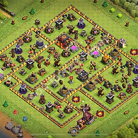 Diseño de aldea para farming Ayuntamiento 10 Copiar, Anti 3 Estrellas, Anti Todo - COC TH10 Perfecta Distribucion 2025 + Enlace - #224